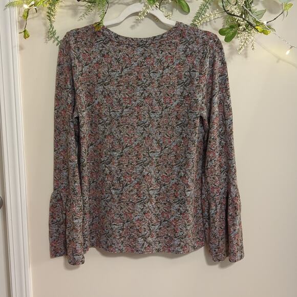 Lucky Brand Floral Bell Sleeve Sweater Size Small - Picture 7 of 8